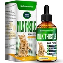 Сat Kidney Support | Milk Thistle for Cats | Integratore Herbal per Kittens & Adult Ones | Soluzione per tutte le razze | Cura del fegato | Сhicken Flavor | 2 Oz