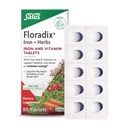 Tavolette di ferro Floradix - Supplemento di ferro con vitamine B, acido folico, vitamina C & More - Supporto energetico - Vegetariano e senza glutine - 80 compresse (80 porzioni)