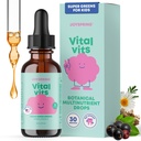 JoySpring Vital Vits - Kids Liquid Multivitamin - 1 fl oz (30 Serve) | Vitamine di erbe liquide per bambini | Natural Flavor | Toddler Multivitamin con Elderberry, Spirulina e altro ancora