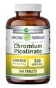 Incredibile Formulas Chromium Picolinate 1000 Mcg | Compresse Supplemento | Non-GMO | Gluten Free | Made in USA (1 Pack | 360 Count)