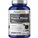 NusaPure Black Maca Root 50:1 Extract, 750 mg Equivalente a 37.500 mg 200 Veggie Per Caps (Vegan, Non OGM)