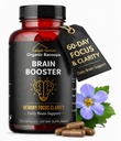 Bacopa, Organic Brain Booster, Nootropic Brain Supplement, Bacopa Monnieri/Brahmi, per Mental Sharpness, Focus, Memory e Cognitive Wellness, 120 Capsule 500mg, 2 Mesi di Alimentazione