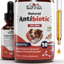 Antibiotici per cani per infezioni, tosse, UTI, allergie, prurito | Antibiotici naturali per cani a sostegno della pelle, cappotto, & digestione | per tutte le razze e le età | 1 fl oz