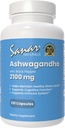 Sanar Naturals Ashwagandha 2,100 mg - Stress & Mood Support Supplement - Promuove l'energia concentrata e sostenuta, Ashwaghanda Powder e Root Extract Blend with Black Pepper - Non-GMO, 120 capsule