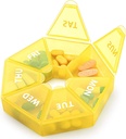 Organizzatore di pillole settimanali Grande 7 giorni organizzatore della scatola di pillola Caso di medicina quotidiana per le pillole dell'olio di pesce della vitamina Supplementi Artrite amichevole