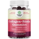 Pelle per capelli e chiodi Gummies per le donne - Biotina ad alta resistenza e Gummie di collagene per le donne Supporto per unghie per capelli - Non-GMO Kosher Marine Collagen Biotin 10000mcg per porzione (45 giorni)