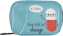 Naanle Cute Cartoon Pill Box 7 giorno Case Bag organizzatore di viaggio con cerniera portatile Formato settimanale compatto per il supporto supplemento di vitamina Un Cartoon Blu Rosso 4.6 x 3.14 x 1.88 pollici