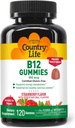 Vita di campagna Vitamina B12 Gummies – 850 mcg Cyanocobalamin, 120 Conte – Vegan, Gluten-Free Gummy Supplement per il Metabolismo Energetico & Nervous System Support – Natural Strawberry Flavor, 2g Zucchero