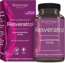 Riserva bellezza, Resveratrolo 100 mg, Supplemento antiossidante per la salute cardiaca e cellulare, Supporta l'invecchiamento sano e sistema immunitario, Paleo, Keto, 60 capsule (60 Serve)