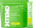 Xtend XTEND Healthy Hydration | Superior Hydration Powder Packets | Electrolyte Drink Mix | 3 Aminoacidi essenziali | Certificato NSF per lo sport | 28 Stick, Lime di limone