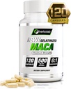 Capsule peruviani Maca Root per uomini e donne con Maca Nera Organica, Maca Rossa, Estratto di Radice Giallo Maca, Gelatinized 2000 mg al giorno, Lepidium Meyenii, Ginseng peruviano, Pillole Vegane