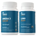Dr. Tobias Omega 3 Fish Oil & Lung Salute Integratori per Cuore, Cervello & Supporto Immune, Lung Cleanse & Detox Formula per Bronchial & Respiratory System, 60 capsule