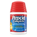 Riduttore di acido completo di peptidi + anacido per il riflusso acido, 10mg Famotidina, carbonato di calcio di 800mg & 165mg Idrossi di magnesio per la Tablet di bruciore di stomaco, chews di azoto, frutta tropicale, 25 ct