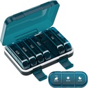Organizzatore di pillole settimanali 3 volte al giorno, 7 giorni scatola di pillole portatile per pillole, vitamine, olio di pesce, farmaci, integratori (3x7 blu)