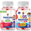 Gummie di Magnesio per Bambini & Adulti - 500mg - Cuciture di Magnesio Calma - Magnesio Citrato Chewable Supplement per Mood & Muscle Support