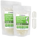 XPRS Nutra Vegan Formato 1 Capsule Separati - 500 Contenitori Premium Capsule Vuoti Separati in Borse - Pillole Cancella 1 Vuoto per Riempimento Integratore fai da te