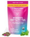 Pink Stork Organic Fertility Tea per le donne | Integratori di fertilità per le donne con Chaste Tree Berry (Vitex) + Red Raspberry Leaf | L'equilibrio ormonale Tea per il supporto della percezione | USDA Organic, Caffeina Free - Sweet Mint, 15 Sachets