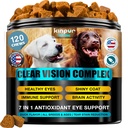 Vitamine per gli occhi per i cani - Supplemento per la visione del cane per le macchie di Tear, Cura dell'occhio del cane, Supporto immunitario - Vitamina С, Carrot, Olio di pesce, Lutein - 180 Soft Chews with Duck Flavor - per tutte le razze e le età