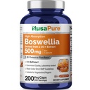 NusaPure Boswellia Serrata 10.000 mg Per Veggie Caps 200 Conte (Es. 20:1, Non OGM, Vegan, Bioperine) Ayurvedic Herb: Indian Olibanum, Frankincense