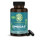 Sunwarrior Vegan Omega 3 DHA & EPA Supplemento Olio Algal Preferito alternativa ai supporti dell'olio di pesce Giunto occhio del cervello & salute del cuore (60 Conte)