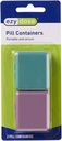 EZY DOSE Daily Travel Pocket Pharmacy Pill Organizer, Small Vitamin Organizer, Compact Medicine Container, Travel Friendly, Portable Pill Box, Colori May Vary, 2-Pack, BPA Free