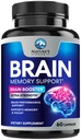 Pillole di Integratore di Memoria del Cervello - Nootropi di Forza 3X per Concentrazione, Clarity & Focus Support - Vitamine cognitive di Salute del Cervello con Bacopa, Phosphatidylserine & DMAE, Booster del cervello, 60 capsule