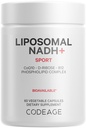 Codice Liposomico NADH+ Supplemento - NADH, Vitamina B12, D-Ribose come Bioenergy Ribose, Alimentazione CoQ10-2-Month - Consegna Liposomica - Pillole Dinucleotide di β-Nicotinamide - Non-GMO - 60 capsule