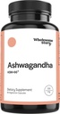 Vegan KSM 66 Ashwagandha Capsules| ad alta potenza 5% Withanolides | Ashwagandha Root Extract Supplements | Ashwagandha 300mg | Gestione dello stress e supporto benessere | 60 pillole Ashwaganda
