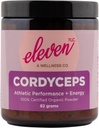 Eleven TLC - Cordyceps Mushroom Powder Superfood,100% Organic, Athletic Performance + Energy, US Grown - 3rd Party Tested, GMO Free Non - Vetro reattivo, Serve