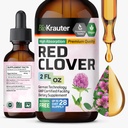 BIO KRAUTER Tintura di Clover Rosso - Estratto di Clover Rosso - Supplemento liquido per il supporto delle donne - Alcol e Zucchero Libero - Gocce Vegane 2 Fl.Oz.