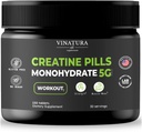 VINATURA Creatina Monoidrato Pillole 5g - creatina Compresse, creatina Pillole per uomini, donne, creatina in capsule *USA Made & Tested* Alt monoidrato di creatina, 150 compresse 30 Serve
