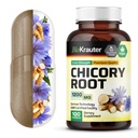 BIO KRAUTER Chicory Fiber Supplemento - 1200 mg di resistenza - 100 contatore - polvere di radice di chicory - capsule di inulina per il supporto digestivo - Vegan