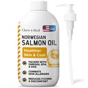 Olio di salmone per cani e gatti, 32 oz - Supplemento Omega-Rich per pelle sana & Coat, Joint & Immune Support - All-Natural Fish Oil Liquid - Premium Pet Care, Made in USA