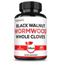 Satoomi 5 in 1 supplemento di capsule di Wormwood - estratto da noce nera, chiodi integrali, curcuma e berbrina HCl - Sistema immunitario e salute di digestione - 180 Conte -90 Giorno di alimentazione