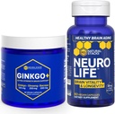 NATURAL STACKS Ginkgo Biloba + NeuroLife Supplemento Bundle - Supporta Performance Mentale & Brain Longevità* - 120 Capsule Totali