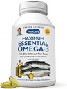 ANDREW LESSMAN Massima menta essenziale Omega-3 - 60 Softgels - Ultra-Pure, olio Omega-3 ad alta potenza. Alte DHA, No Stomach Upset, No Contaminants, No Mercury. Piccolo Facile da ingoiare Softgels