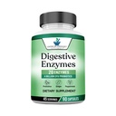 Enzimi digestivi Plus Probiotici & Prebiotici, 120 capsule vegetali, per la digestione con Amylase, Bromelain, Papain, Lipasi, Lattasi, Protease, Papain, Cellulase, Vegan & Gluten Free, 2 mesi di fornitura