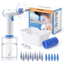 Rimozione della cera dell'orecchio, Kit di pulizia dell'orecchio elettrico con luce, FSA-HSA-eleggibile, Kit di irrigazione dell'orecchio con 4 modalità di pressione, Kit di flusso dell'orecchio sicuro ed efficace con pulitrice dell'orecchio - Include bacino, asciugamano e 15 consigli