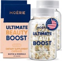 Integratore per la crescita dei capelli Moerie per le donne e gli uomini - La pelle dei capelli e le vitamine delle unghie con la biotina, Q10 & Minerals - Per il trattamento di perdita di capelli e più spessa - Advanced Beadlet Delivery System - 120 pillole