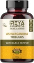 Capsule Ashwagandha Organic 1000mg (90 capsule) Realizzati con Tribulus Terrestris, Shatavari e Black Pepper Organic Ingredients | 45 giorni di alimentazione