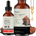 Auri Super Chaga Elixir - Mushroom Superfood Liquid Supplemento con spettro completo Immune Supporto da stress ossidativo e sollevamento di energia - Chaga Tincture 60ml