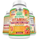 Vitamina C naturale al 100% - 500mg da Rose HIPS, Acerola Cherry & Camu Camu - Supporto immunitario ad alto assorbimento, Pelle, Joint & Collagen Booster con Citrus Biflavonoids - 120 Capsule