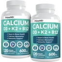4-in-1 Calcium Supplementi per le donne e gli uomini - Calcio con vitamina D3 K2 5000 IU Supplemento, 601 mg per porzione di cuore, ossa e difese del corpo - senza glutine, Vegan-Friendly (240 ct)