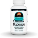 Fonte Naturals Calcium & Magnesio, Aminoacido Chelato con vitamina D-3, 300 MG - 100 compresse