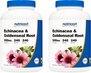 Nutricost Echinacea & Goldenseal Root, 500mg, 240 Capsule (2 Bottiglie) - Veggie Caps, Non OGM, Gluten Free