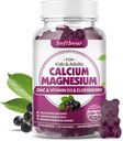 Softbear Calcium Magnesium Zinc Gummies per le donne, Alto assorbimento Calcium Magnesium Supplemento per Bone Forza, Zucchero-Free, Vegan, Samburo 60 Gummies