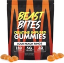 BEAST BITES - Creatine Infuse Gummies - 5g Creatina Monoidrato Per Serve - NSF Certificato per Sport - 30 Serve