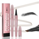 Q708 Matita del sopracciglio di Microblading 3D, Impermeabile, 4-Tipped, Long-Lasting, Applicatore di Micro-Fork per le Brows naturali, Tutti i toni della pelle (2 #Dark Brown)
