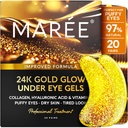 MAREE 24k Gold Under Eye Gels for Dark Circles and Puffiness - Collagen & Hyaluronic Acid Skincare Gel Pads - Oro Eye Patches for Puffy Eyes and Dark Circles - Under Eye Masks - Viaggi Essentials