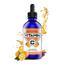 FWS Liquid Vitamina C Supplemento per adulti e bambini, Organico, Non OGM, Vegan, Easy VIT C Gocce, Acido ascorbico, 4 mesi di alimentazione, Supporta il sistema immunitario e la salute della pelle, Vitamina essenziale, 4 oz